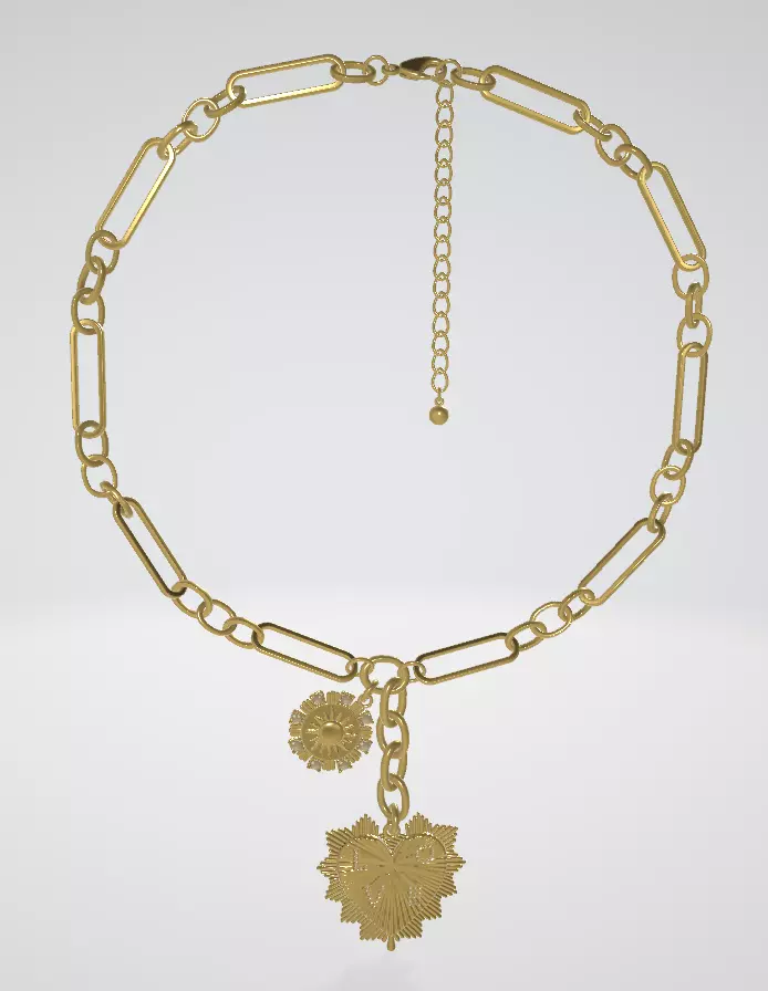 intricately detailed necklace ready for 3d printing 3D print model_0