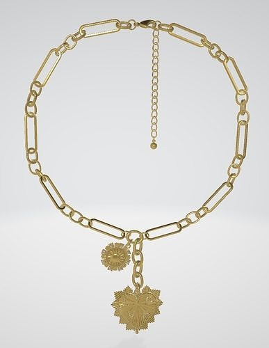 intricately detailed necklace ready for 3d printing 3D print model