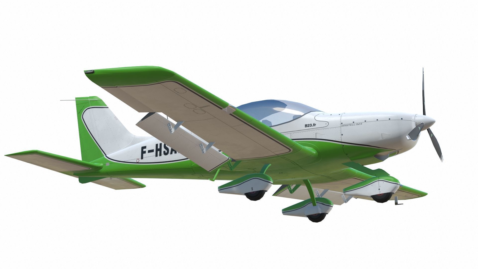 Bristell B23 BRM Aero Low-poly 3D model_13