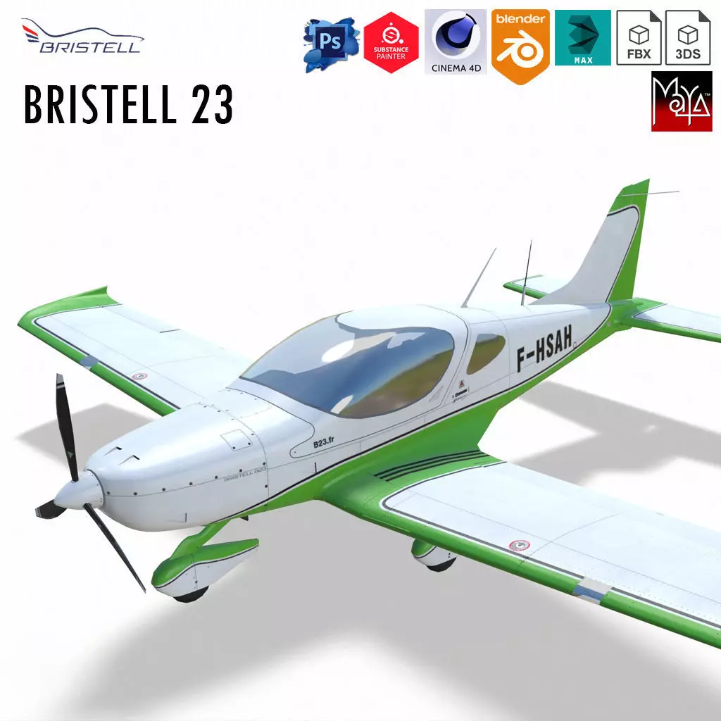 Bristell B23 BRM Aero Low-poly 3D model_0