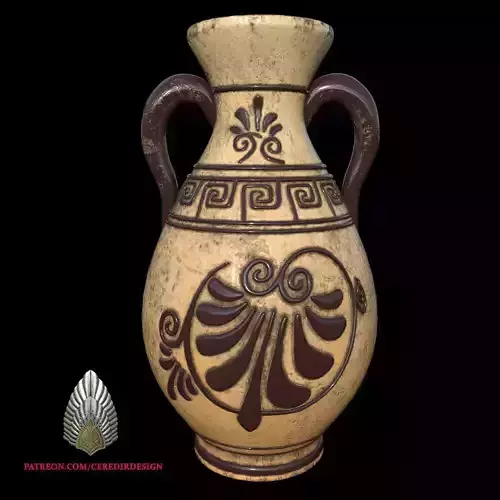 Ancient Greek Styled Vase 3d download