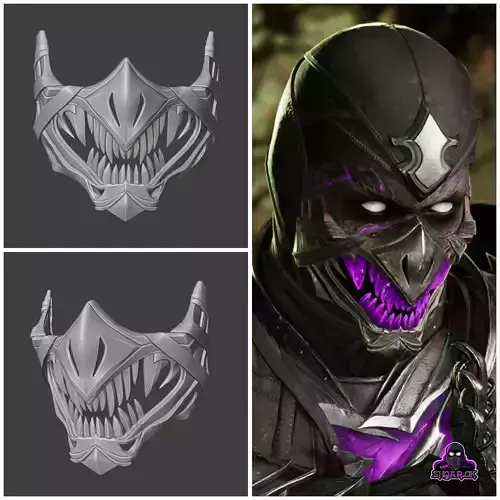 Noob Saibot mask from MK1 - Chaotic Strategist 3D print model