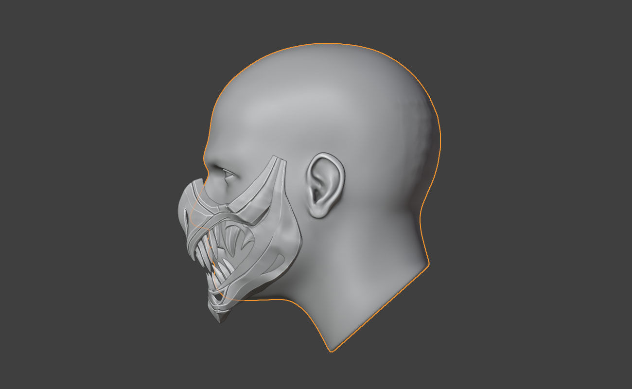 Noob Saibot mask from MK1 - Chaotic Strategist 3D print model_4