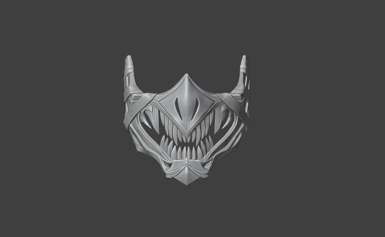 Noob Saibot mask from MK1 - Chaotic Strategist 3D print model_6