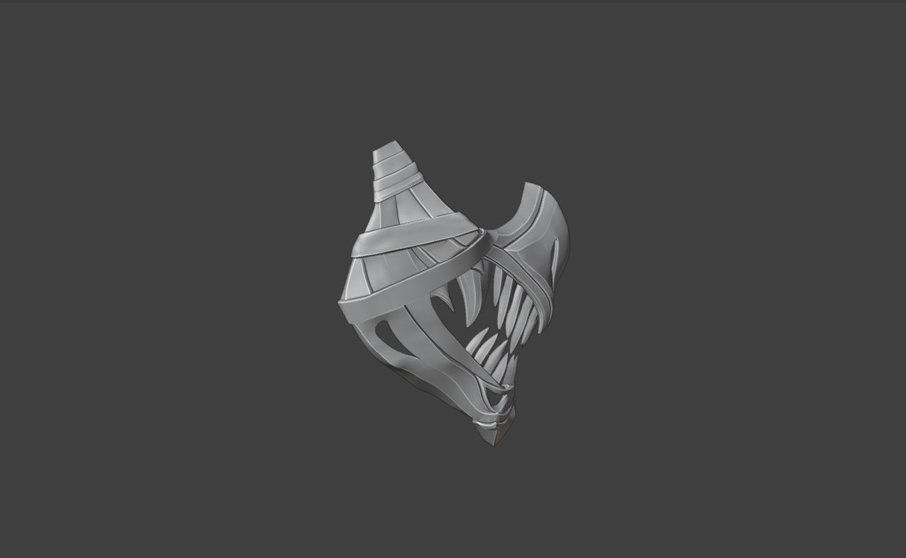 Noob Saibot mask from MK1 - Chaotic Strategist 3D print model_11