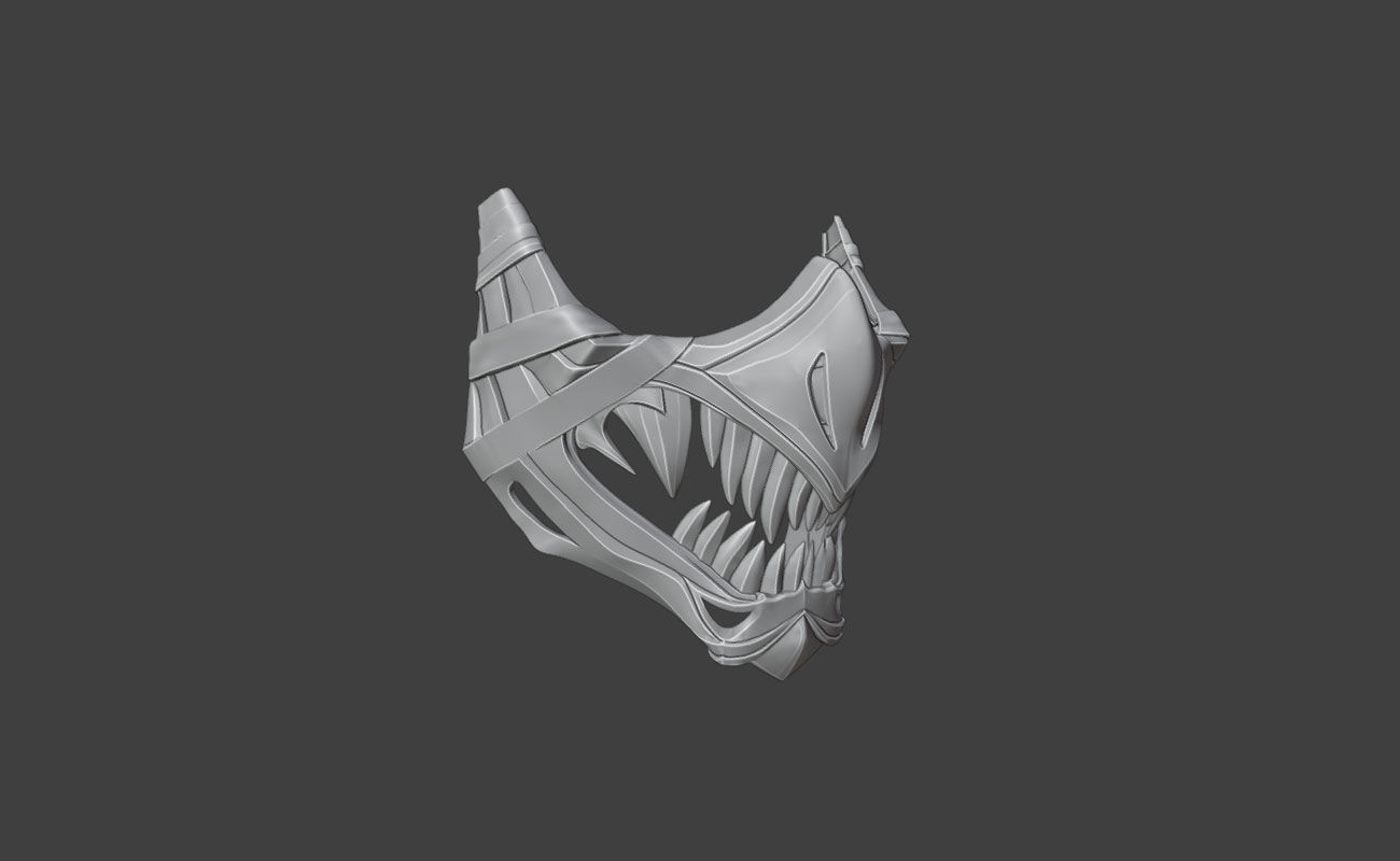 Noob Saibot mask from MK1 - Chaotic Strategist 3D print model_8