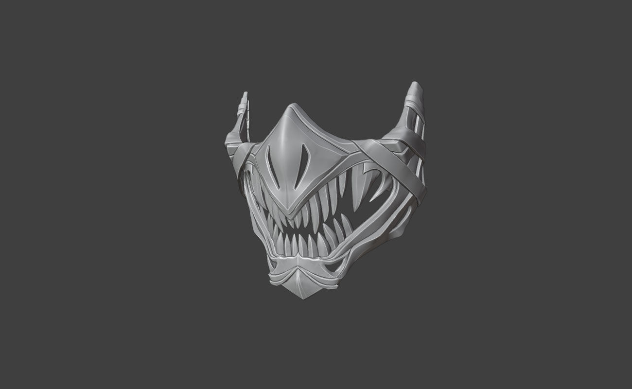 Noob Saibot mask from MK1 - Chaotic Strategist 3D print model_9