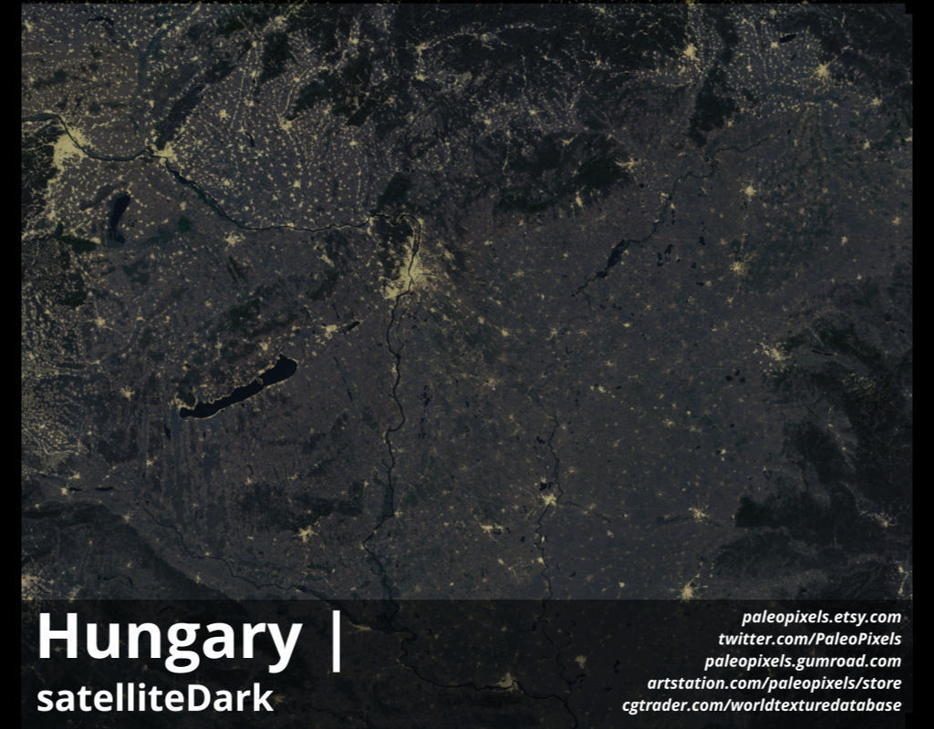 Hungary Satellite Night 13k High resolution Maps and masks Texture_11