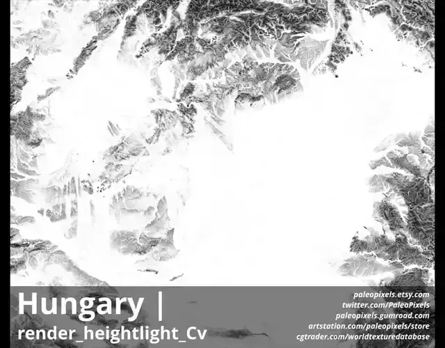 Hungary  13k High resolution Maps and masks 3D model