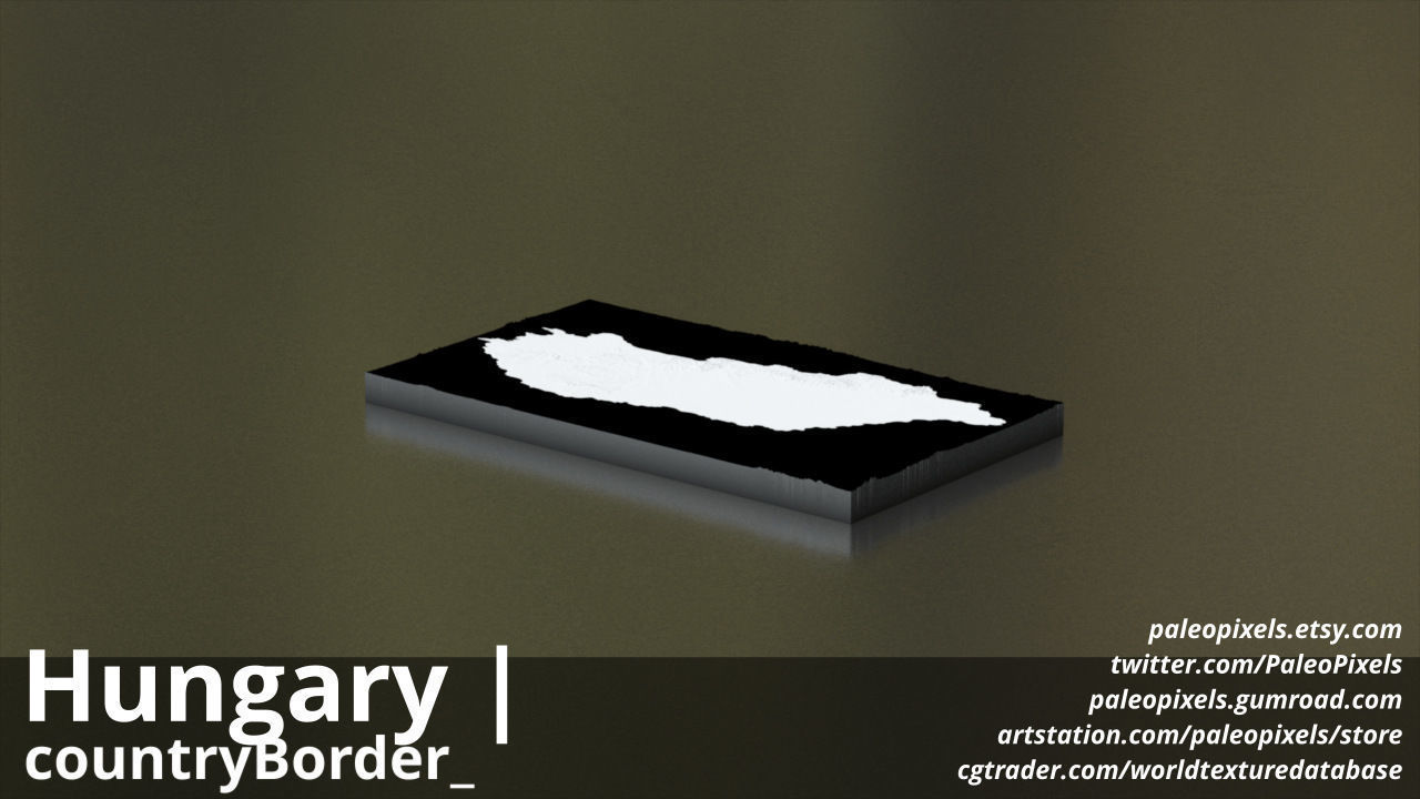 Hungary  13k High resolution Maps and masks 3D model_1