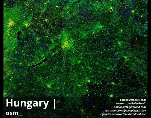 Hungary Roads and Buildings 13k High resolution Maps and masks