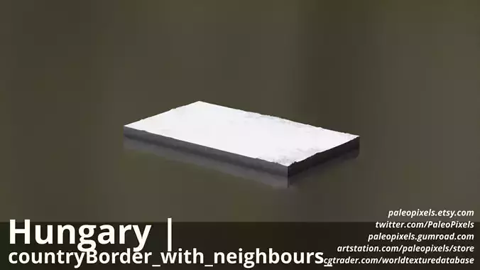 Hungary  3D print Displacement 13k High resolution 3D print model