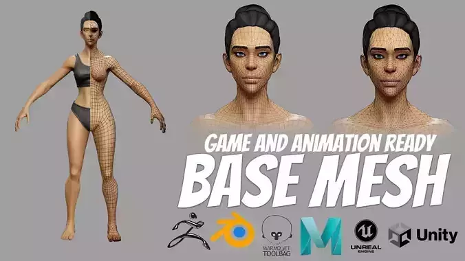 GAME AND ANIMATION READY BASEMESH