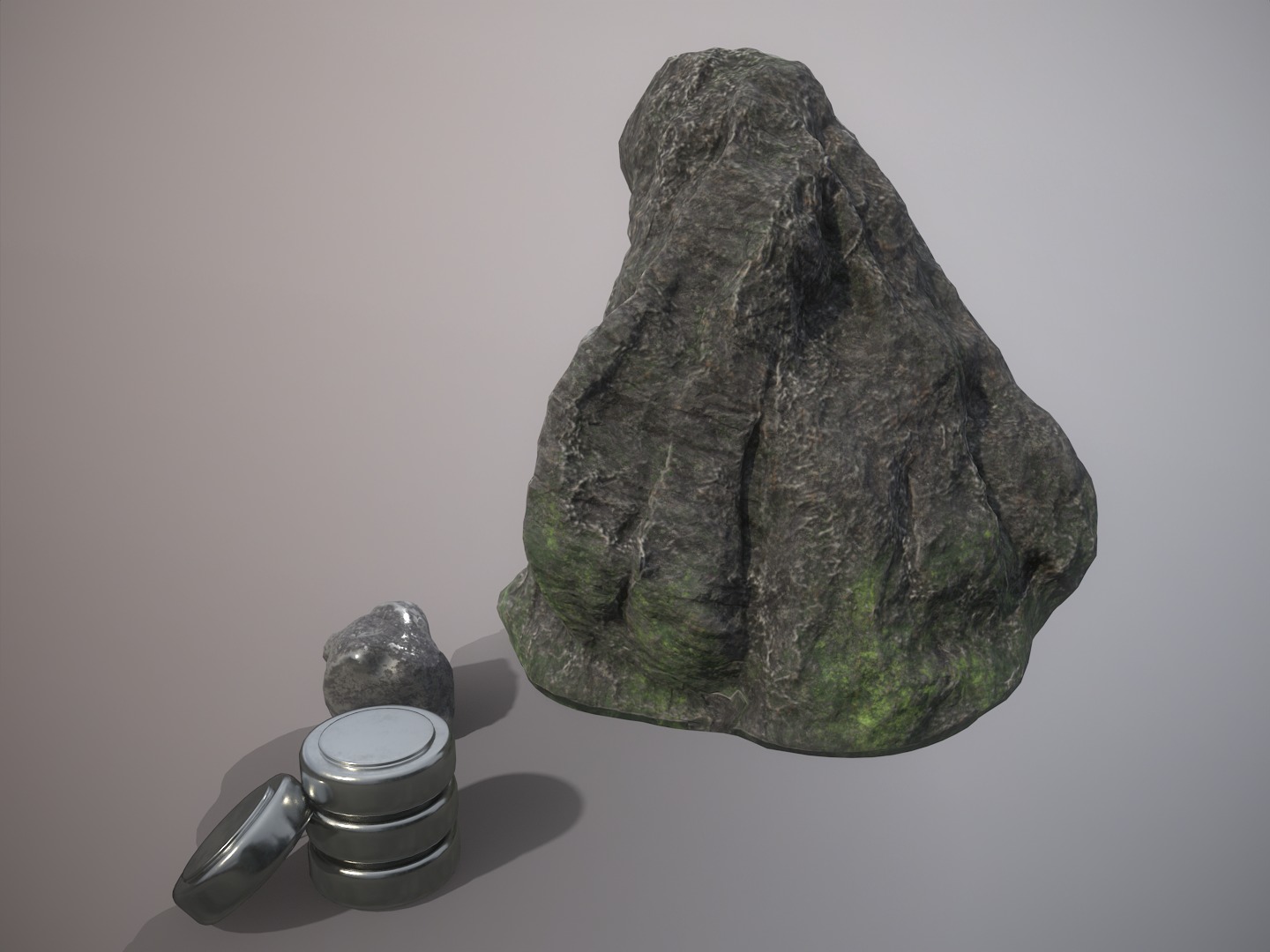 Silver ore deposit and refined silver resource Low-poly 3D model_22