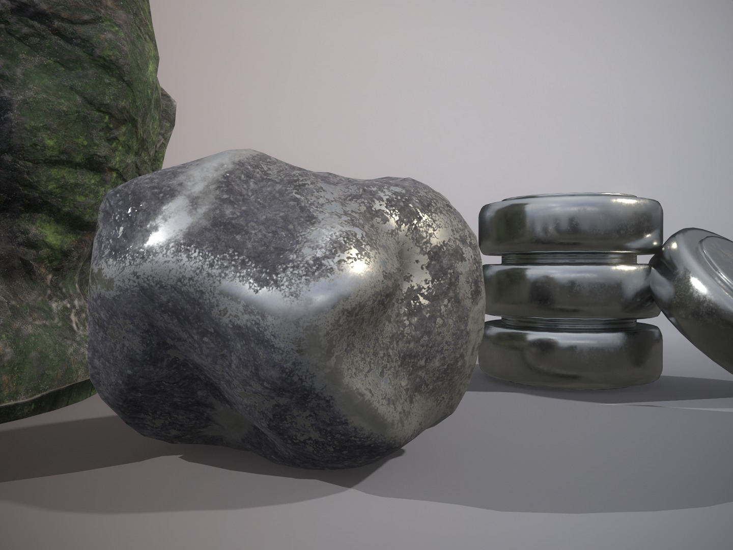 Silver ore deposit and refined silver resource Low-poly 3D model_20