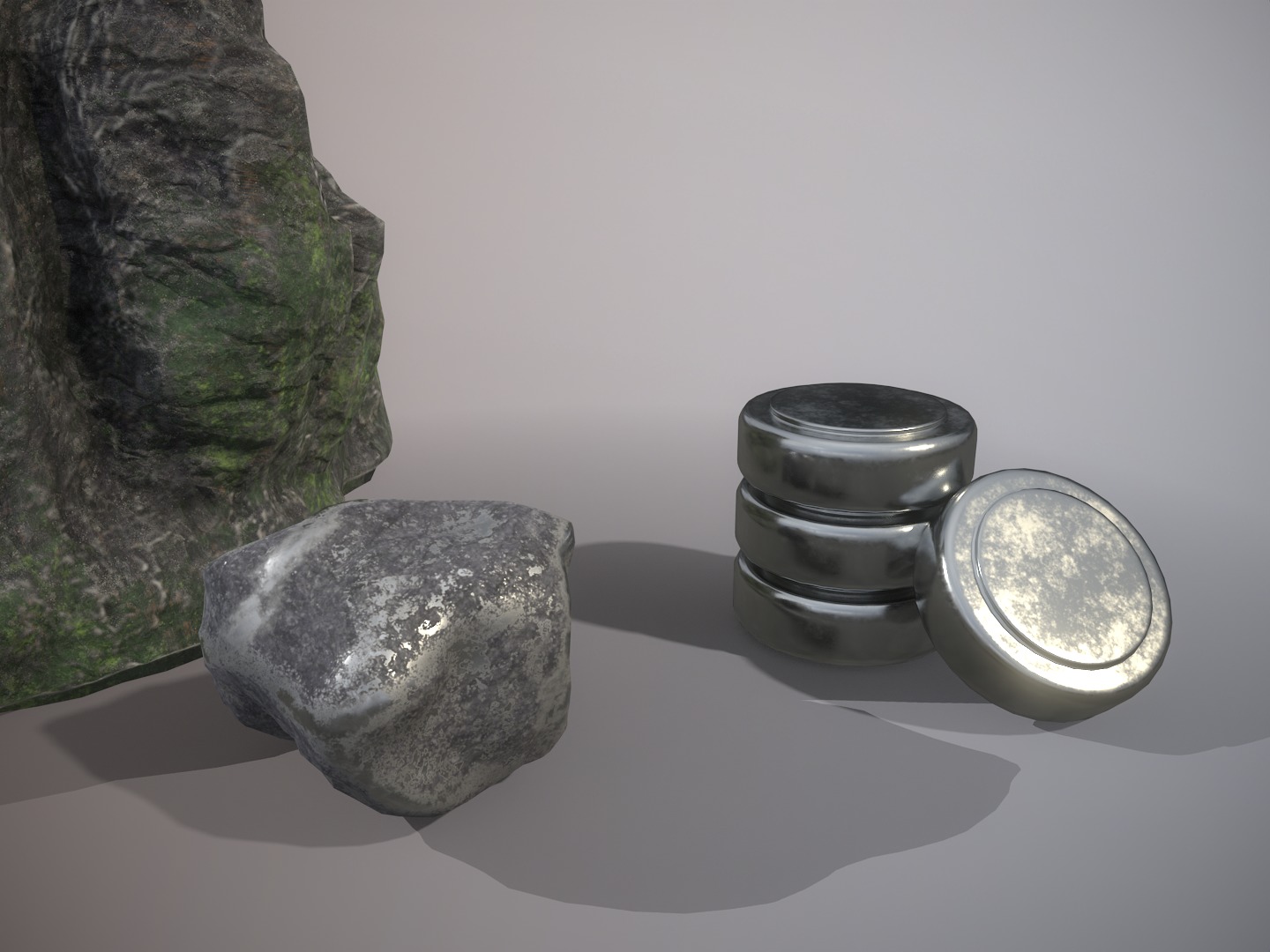 Silver ore deposit and refined silver resource Low-poly 3D model_18