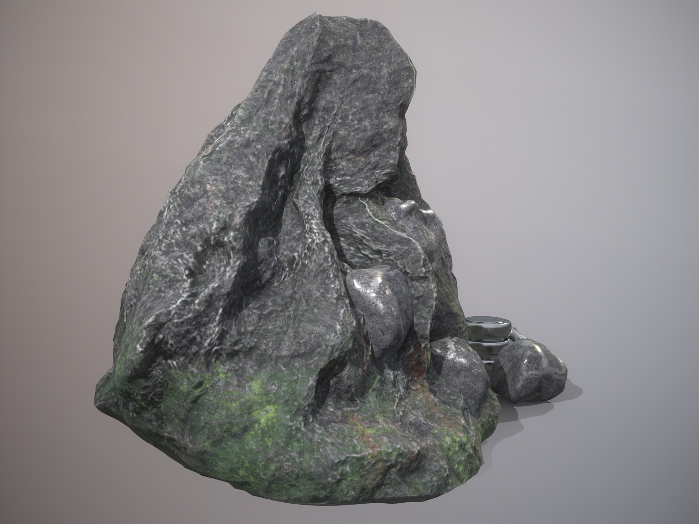 Silver ore deposit and refined silver resource Low-poly 3D model_10