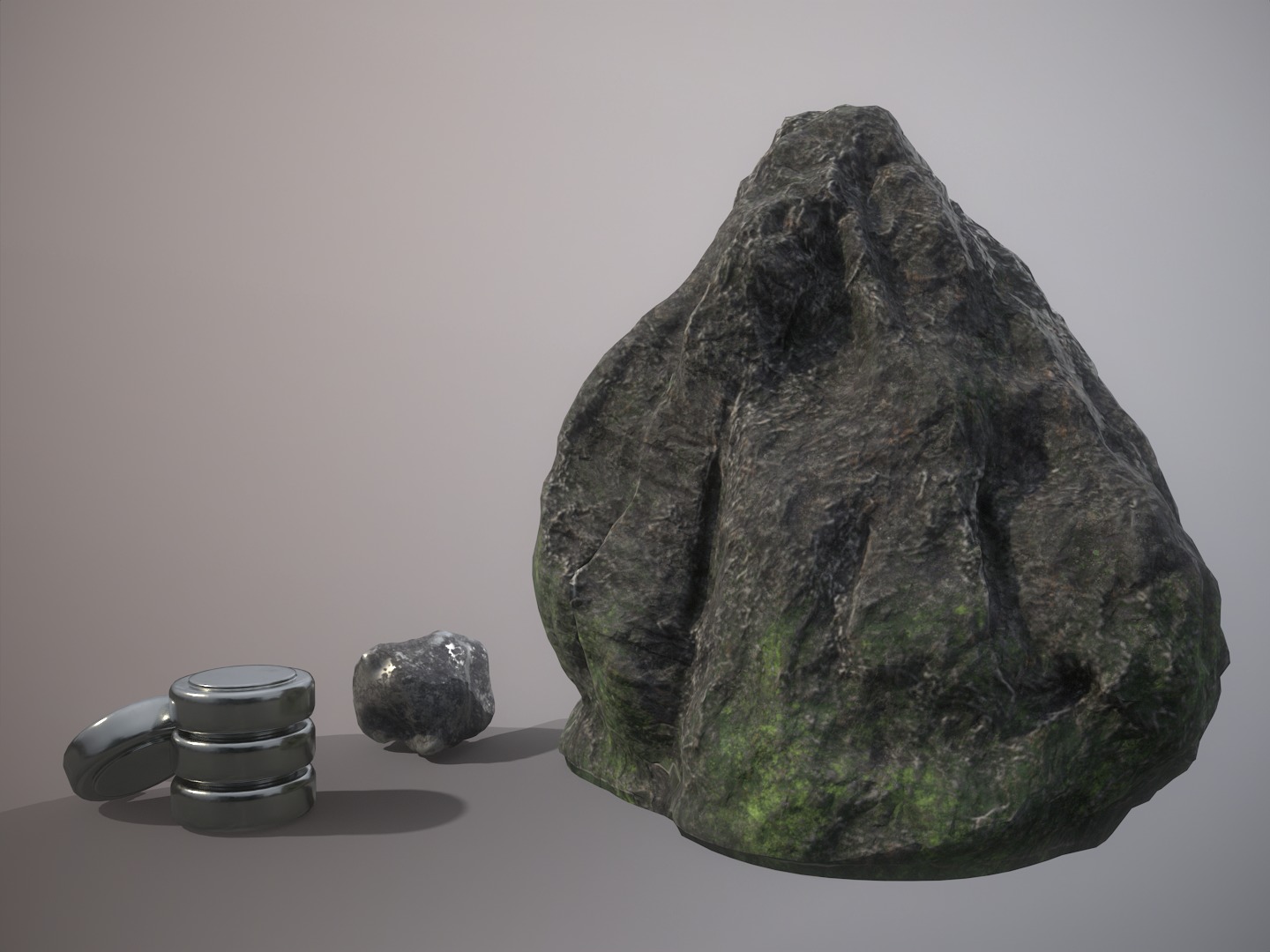 Silver ore deposit and refined silver resource Low-poly 3D model_15