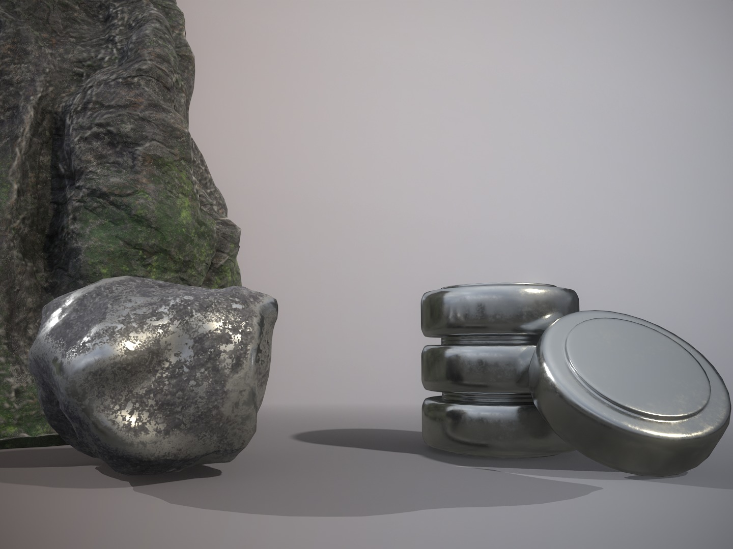 Silver ore deposit and refined silver resource Low-poly 3D model_13