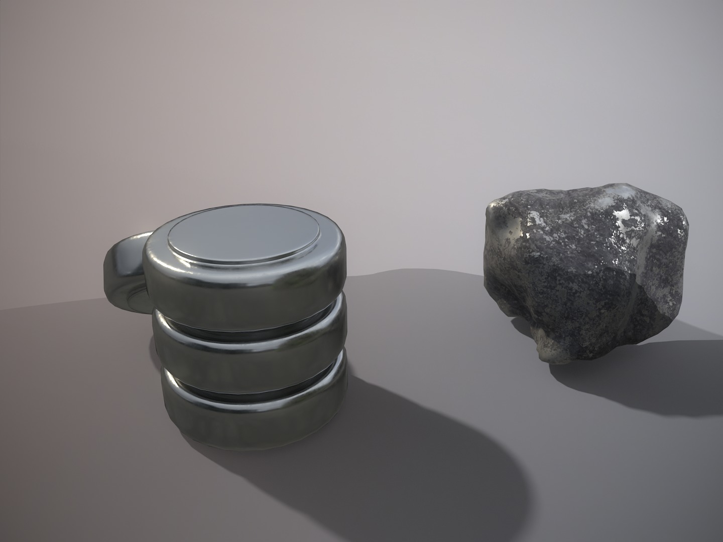 Silver ore deposit and refined silver resource Low-poly 3D model_6