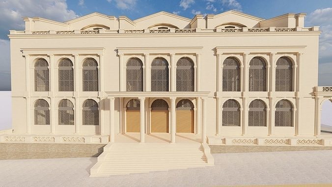 Commercial building-building classic 3D model