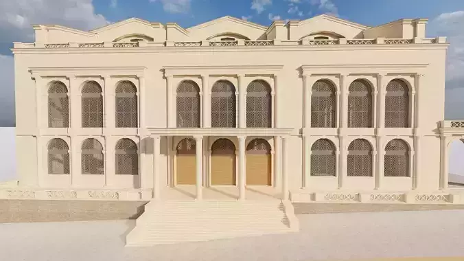 Commercial building-building classic 3D model