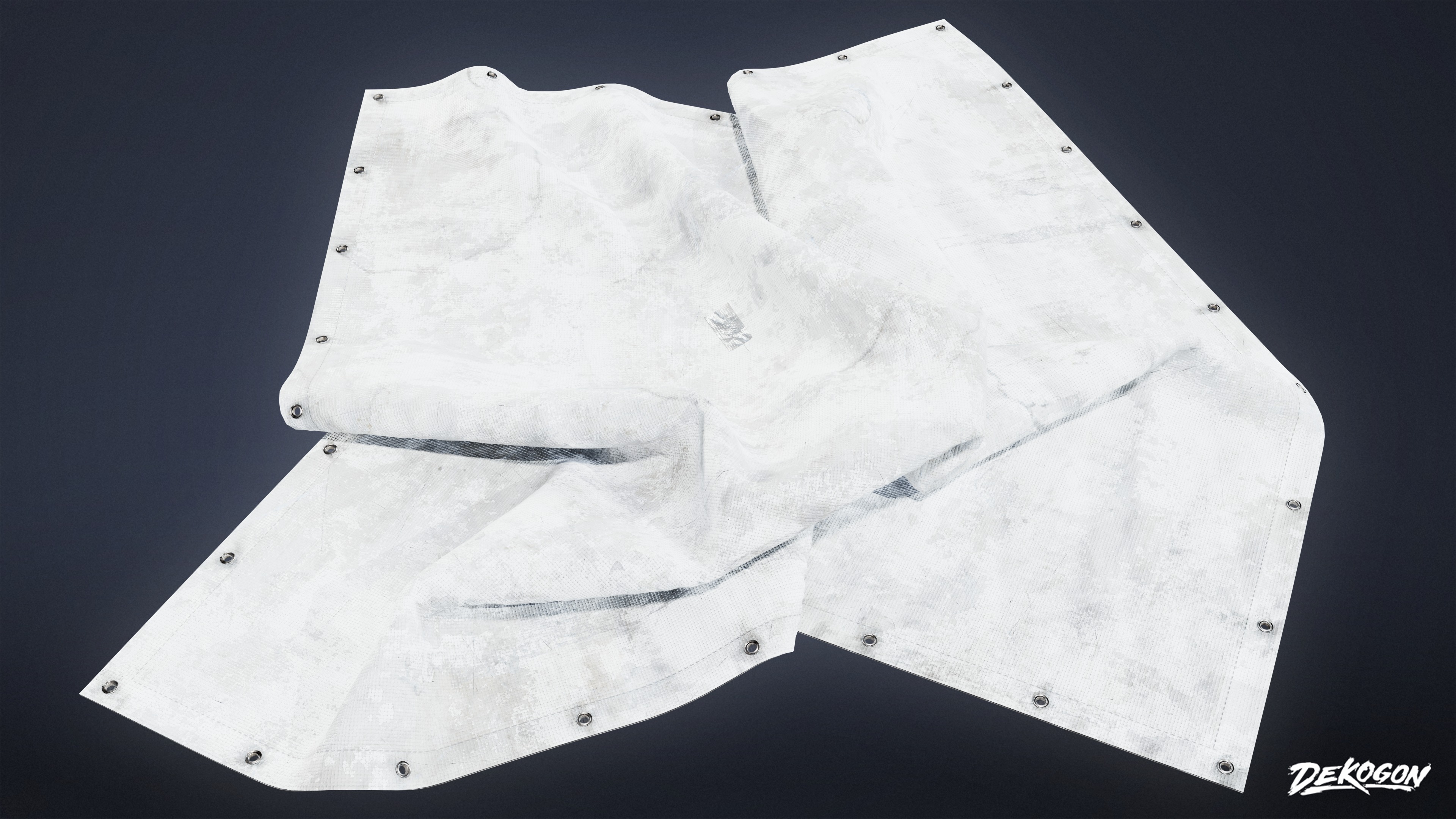 INDUSTRIAL - Tarps 01 - LOW POLY AND NANITE Low-poly 3D model_6
