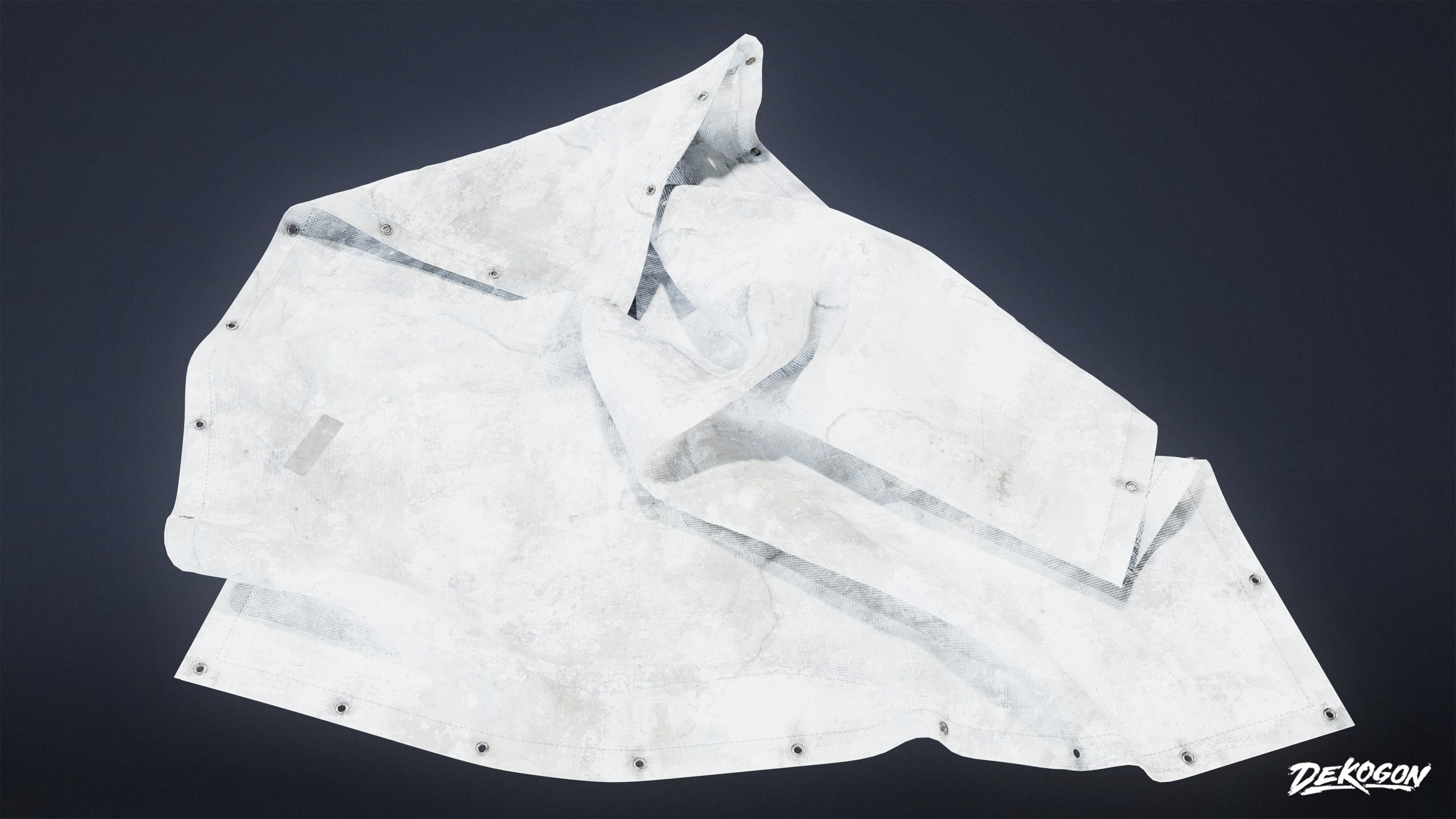 INDUSTRIAL - Tarps 01 - LOW POLY AND NANITE Low-poly 3D model_2