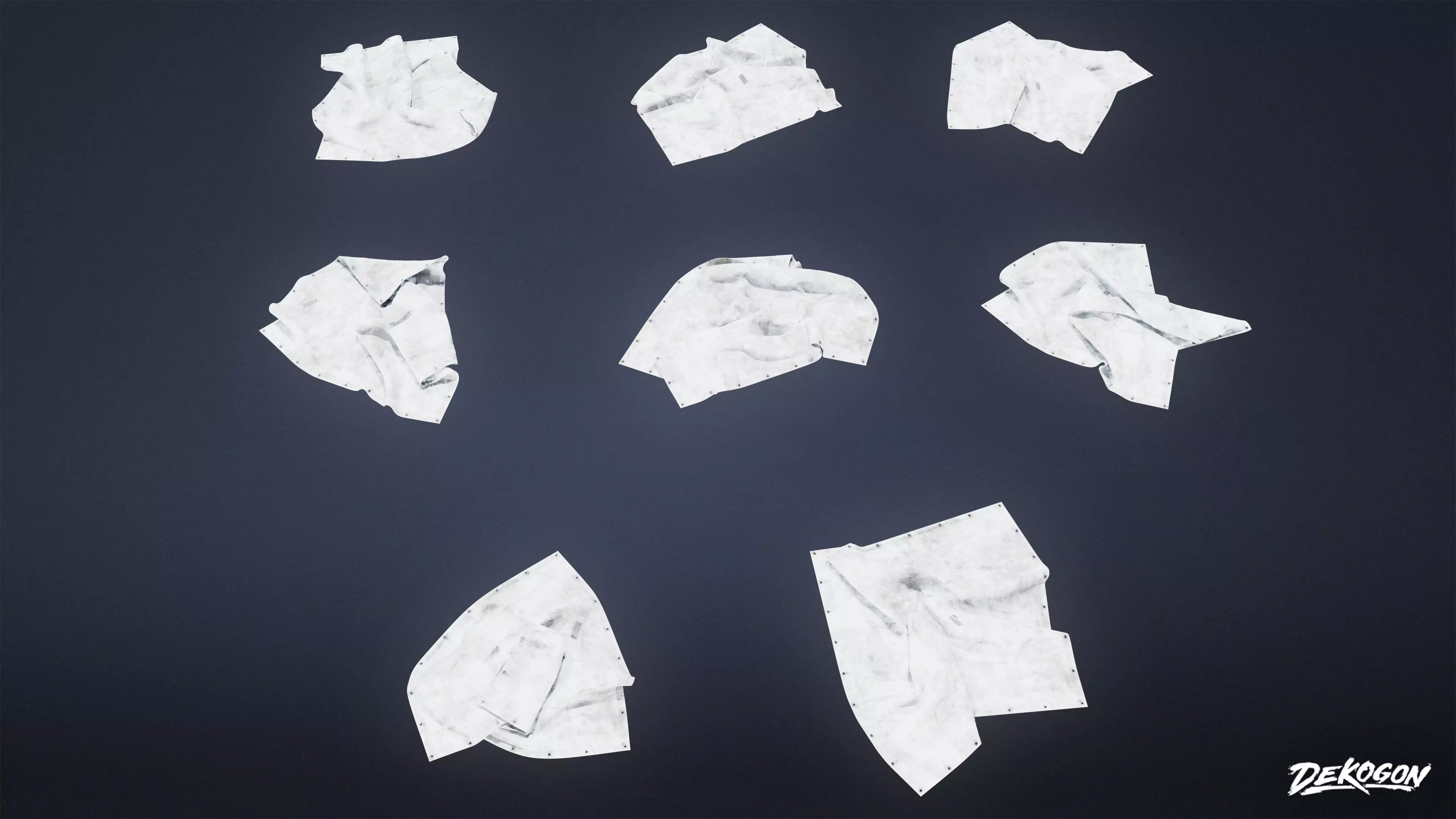 INDUSTRIAL - Tarps 01 - LOW POLY AND NANITE Low-poly 3D model_0