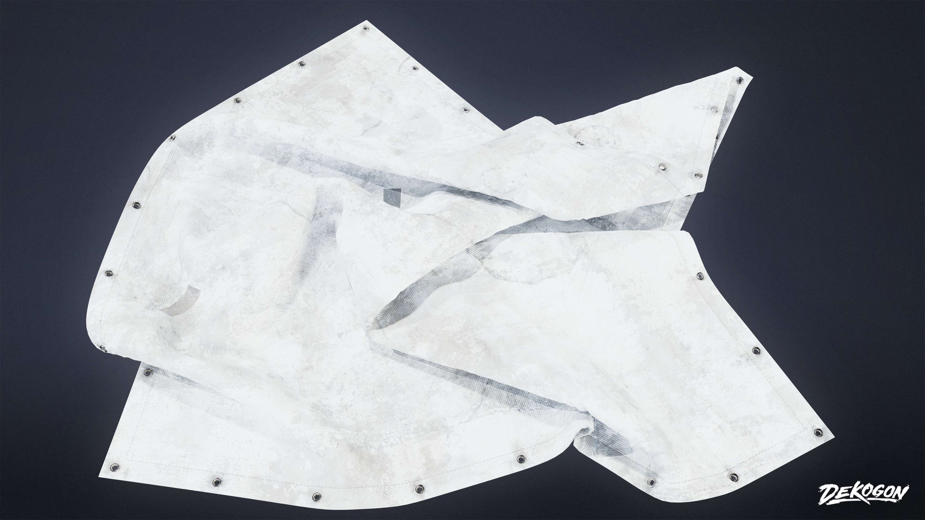 INDUSTRIAL - Tarps 01 - LOW POLY AND NANITE Low-poly 3D model_3