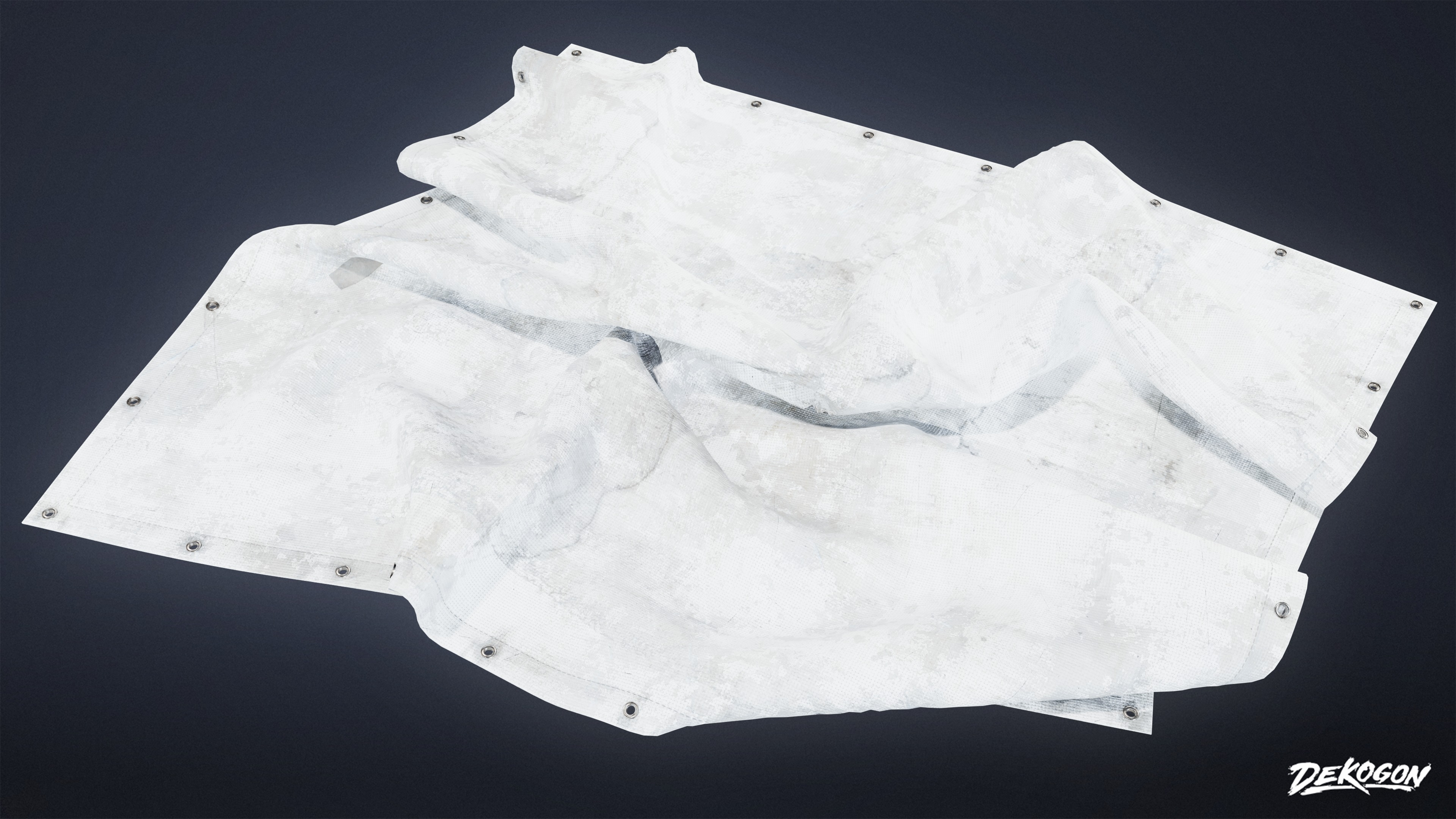 INDUSTRIAL - Tarps 01 - LOW POLY AND NANITE Low-poly 3D model_4