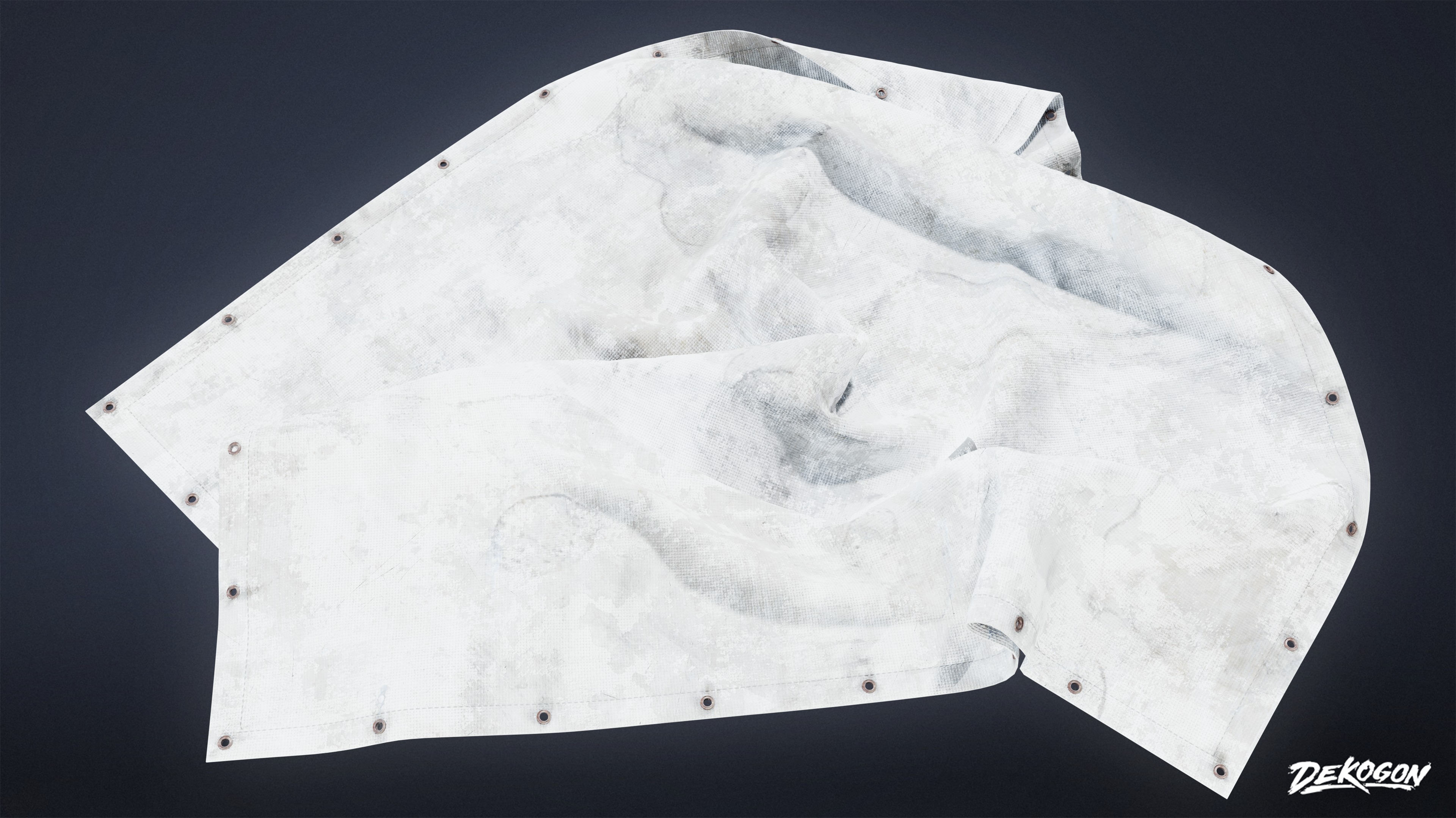 INDUSTRIAL - Tarps 01 - LOW POLY AND NANITE Low-poly 3D model_1