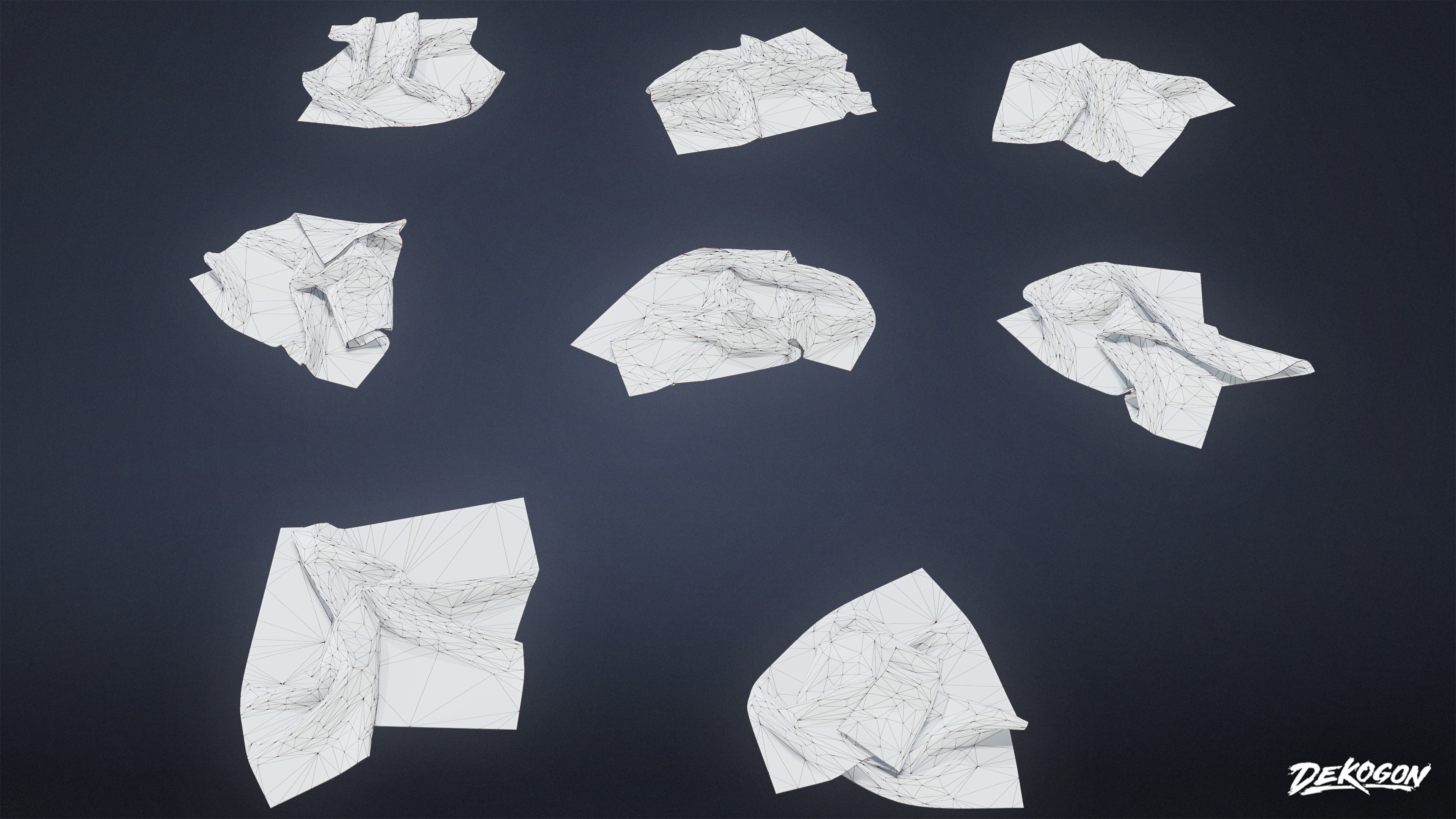 INDUSTRIAL - Tarps 01 - LOW POLY AND NANITE Low-poly 3D model_9