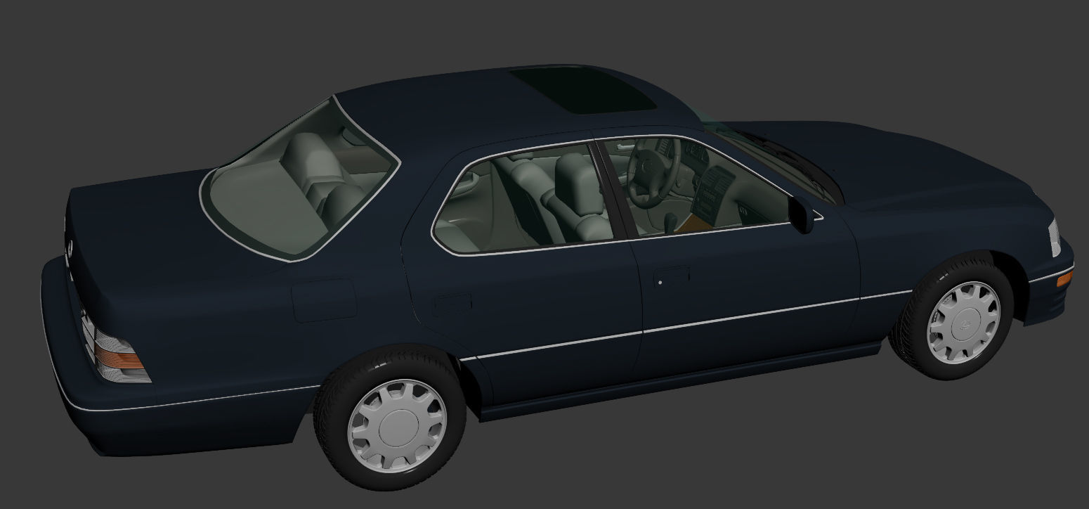 Lexus LS 400 1995 3D model_14
