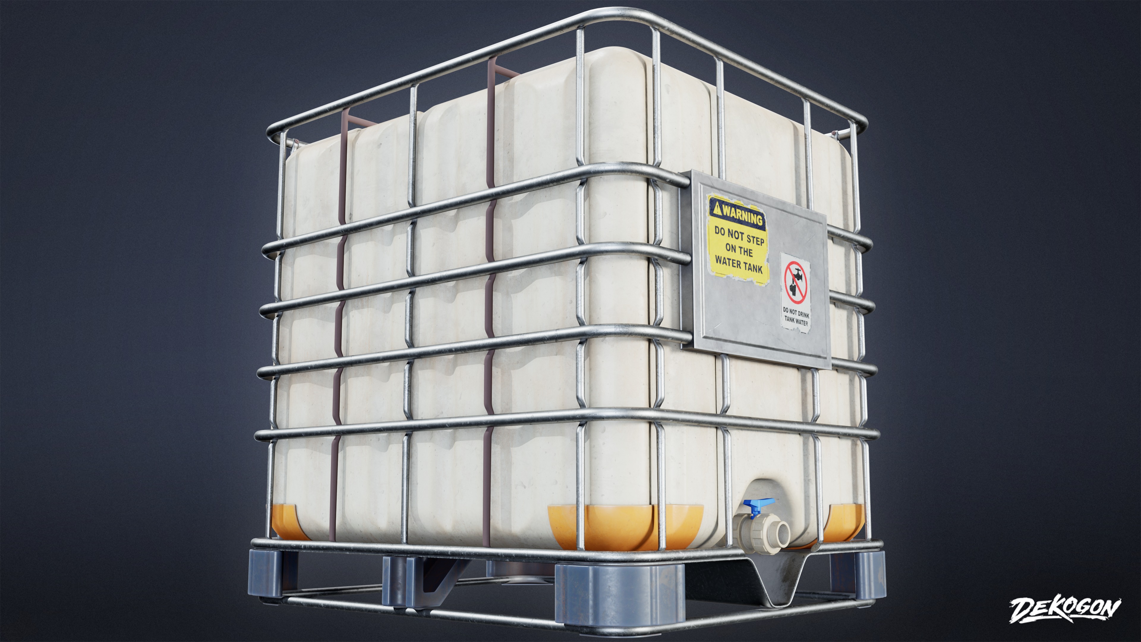 INDUSTRIAL - Water Tank 01 - LOW POLY AND NANITE Low-poly 3D model_5