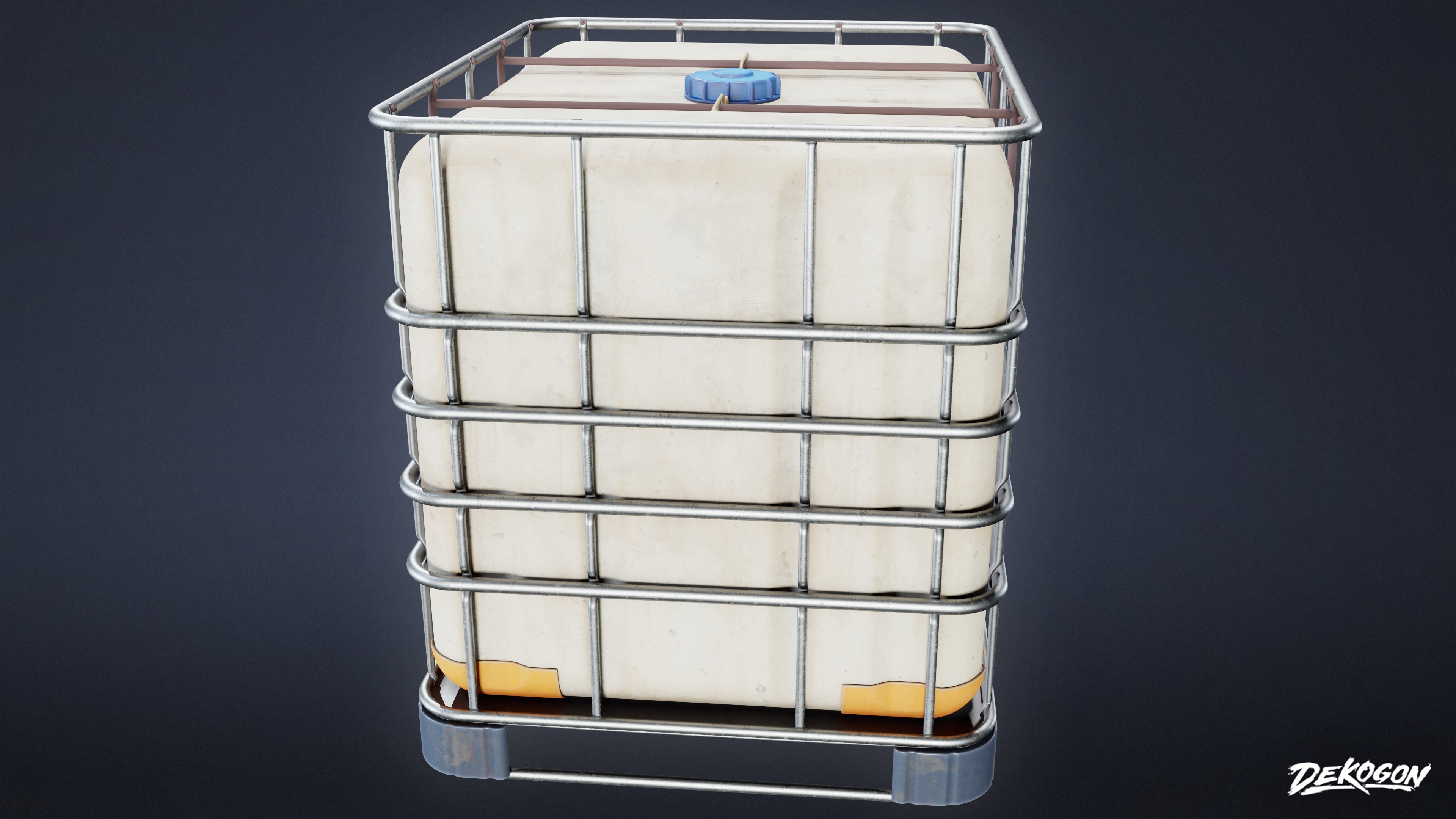 INDUSTRIAL - Water Tank 01 - LOW POLY AND NANITE Low-poly 3D model_2