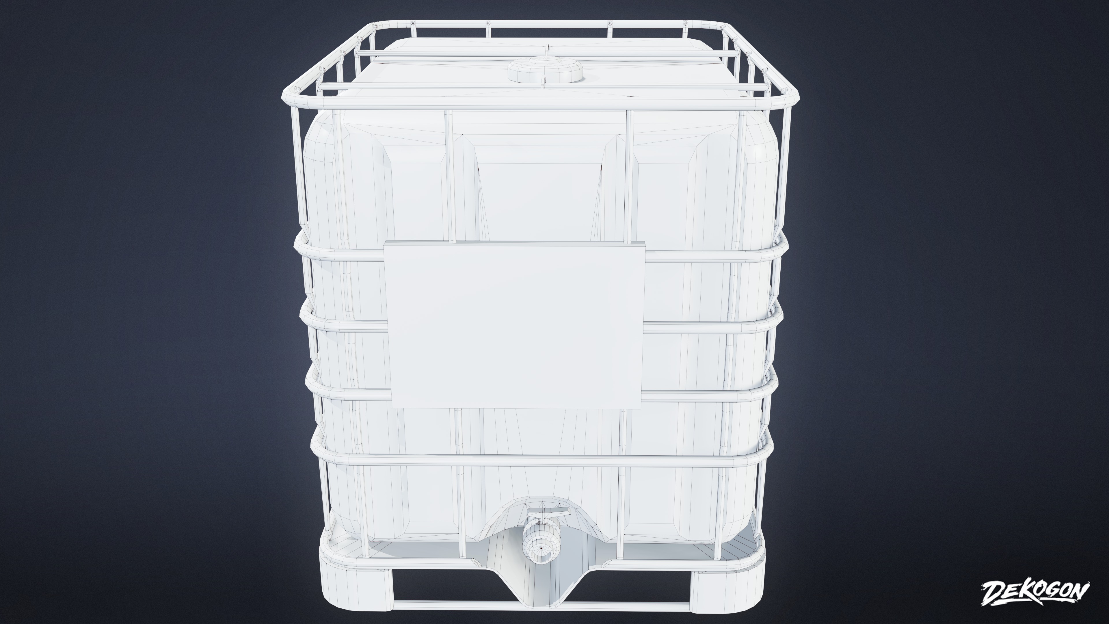 INDUSTRIAL - Water Tank 01 - LOW POLY AND NANITE Low-poly 3D model_8