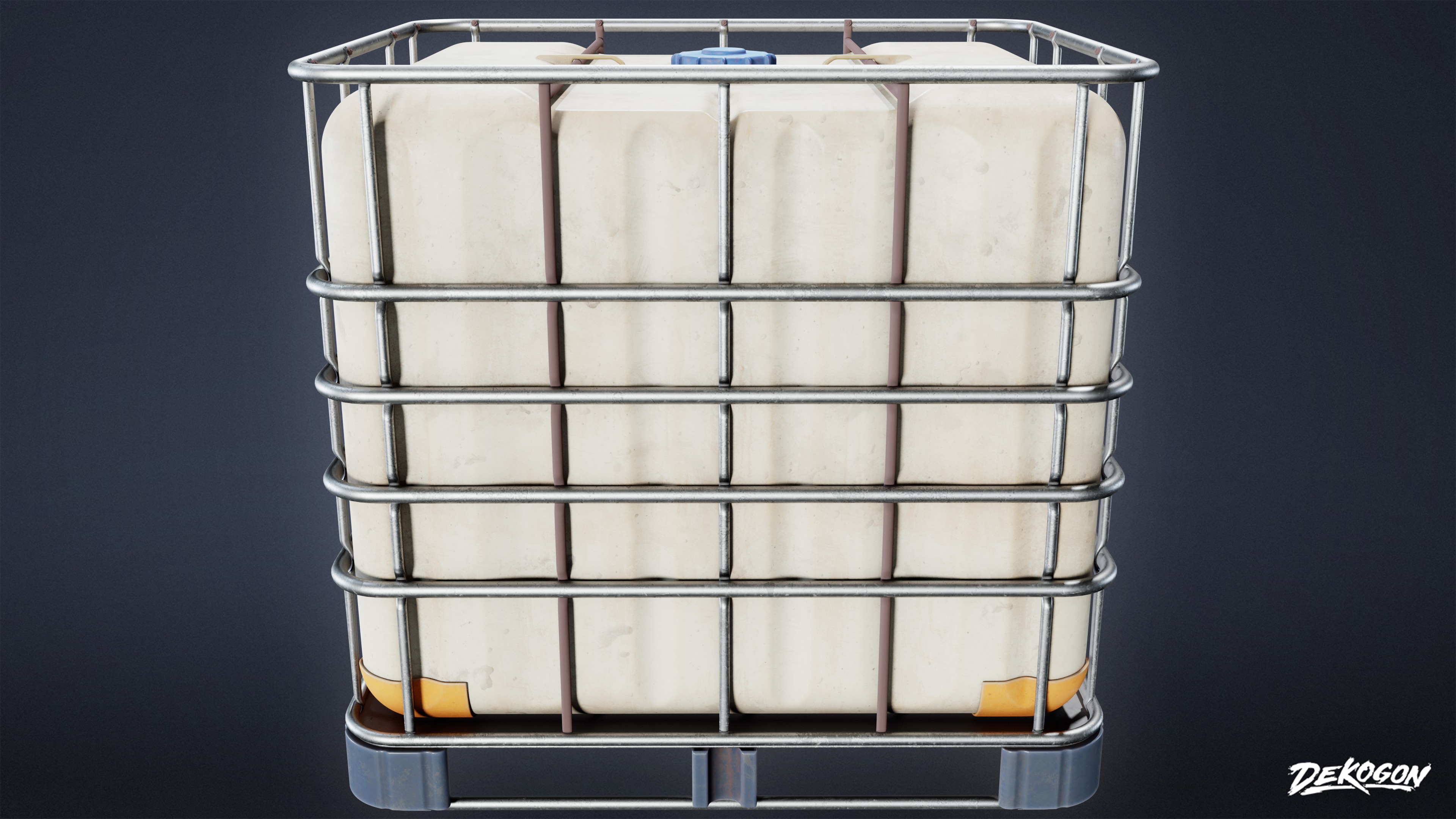 INDUSTRIAL - Water Tank 01 - LOW POLY AND NANITE Low-poly 3D model_3