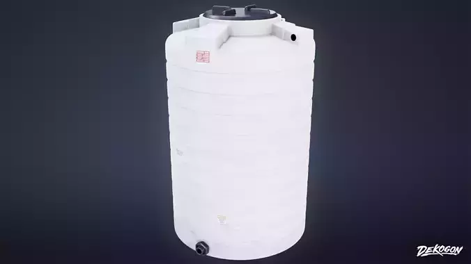 INDUSTRIAL - Water Tank 02 - LOW POLY AND NANITE