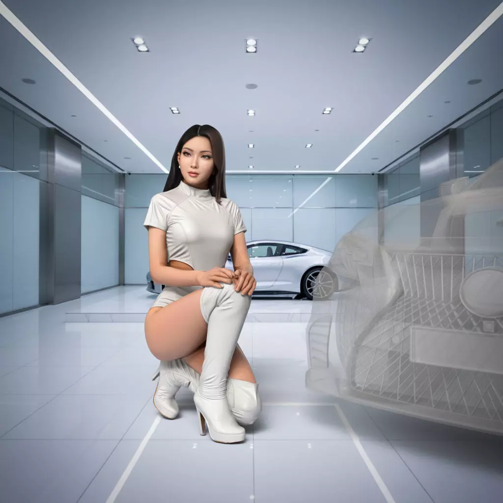 Car Show Girls  11 Pose Collection 3D Printable Models 3D print model_14