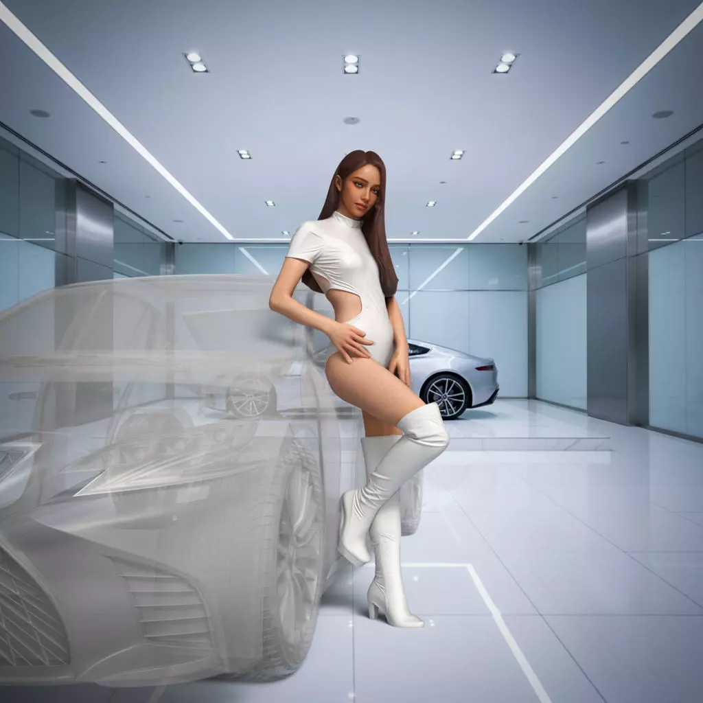 Car Show Girls  11 Pose Collection 3D Printable Models 3D print model_6