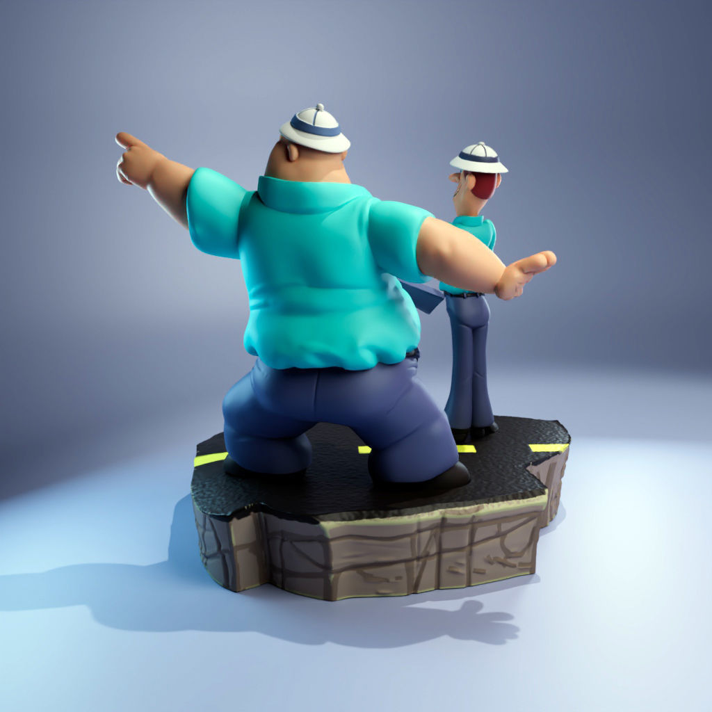 Mr Peevly and Booth - Help its the Hair Bear Bunch 3D print model_2