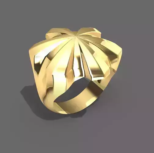 geometric flower ring winter fashion- anel flor geometrica 