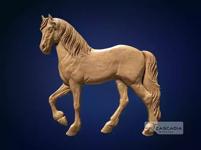 Horse - CNC Router Carving Casting Farm animal stallion
