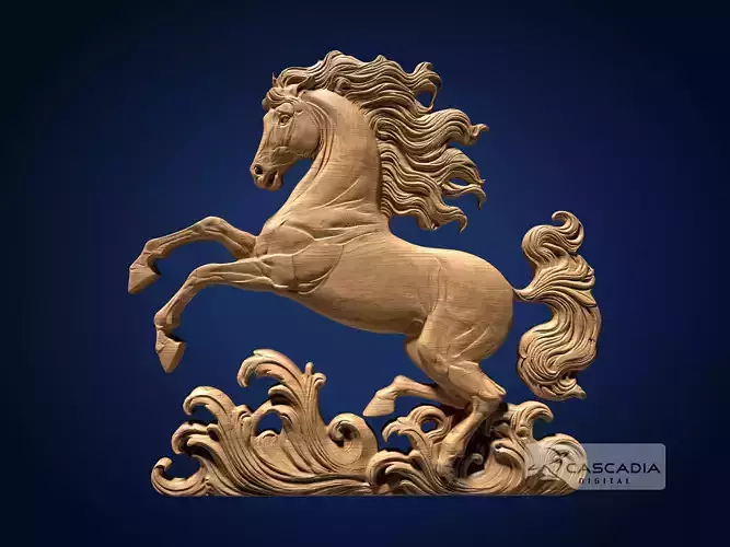 Horse - CNC Router Carving Casting Farm animal stallion