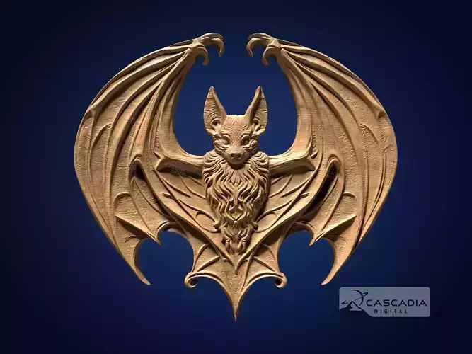 Bat - CNC Router Carving Casting night animal Halloween 3D print model