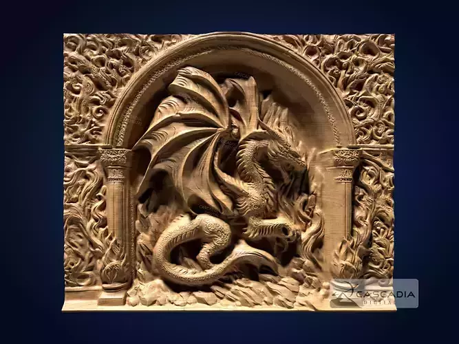 Dragon Cave - CNC Router Carving Casting mythical castle
