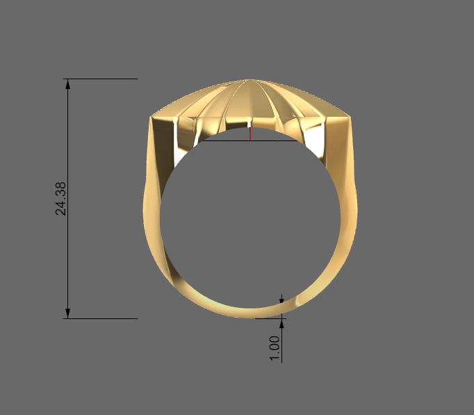 Set Geometric flower ring earring and pendant- conjunto 3D print model_5