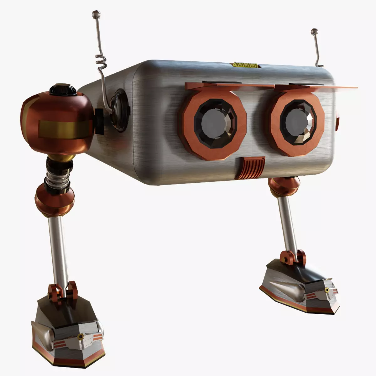 3D Tiny Robot Retro-Futuristic 3D model_0