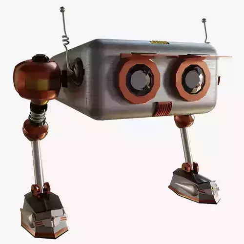 3D Tiny Robot Retro-Futuristic 3D model